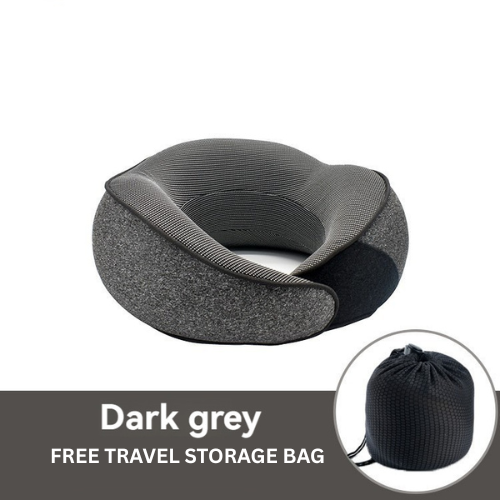 Side view of JetComforts U-shaped travel neck pillow showing contour design

