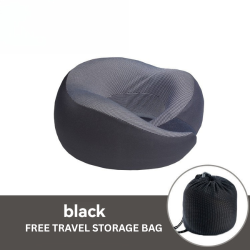 Close-up of soft, breathable fabric cover on JetComforts travel pillow

